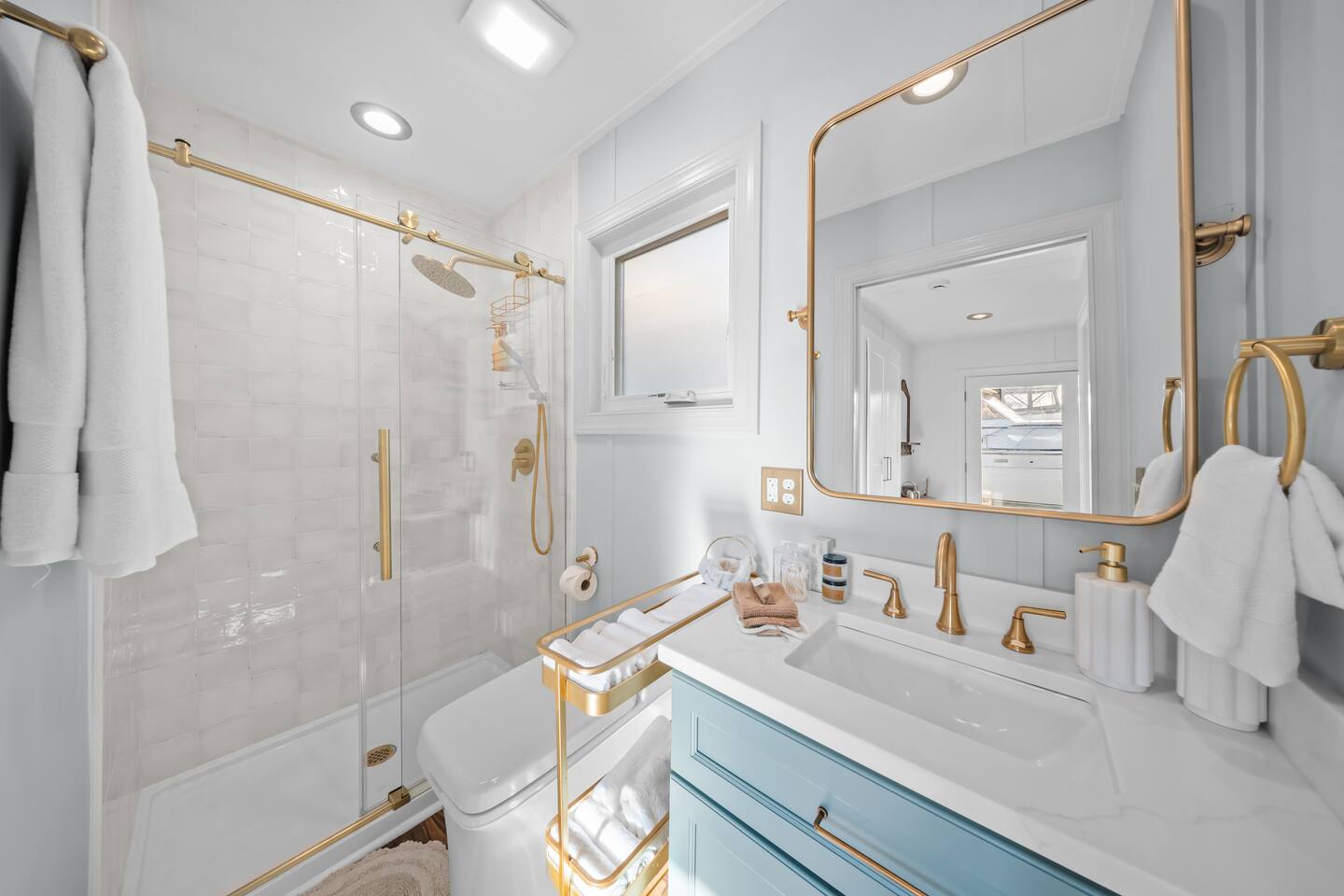 Second bathroom vanity and shower